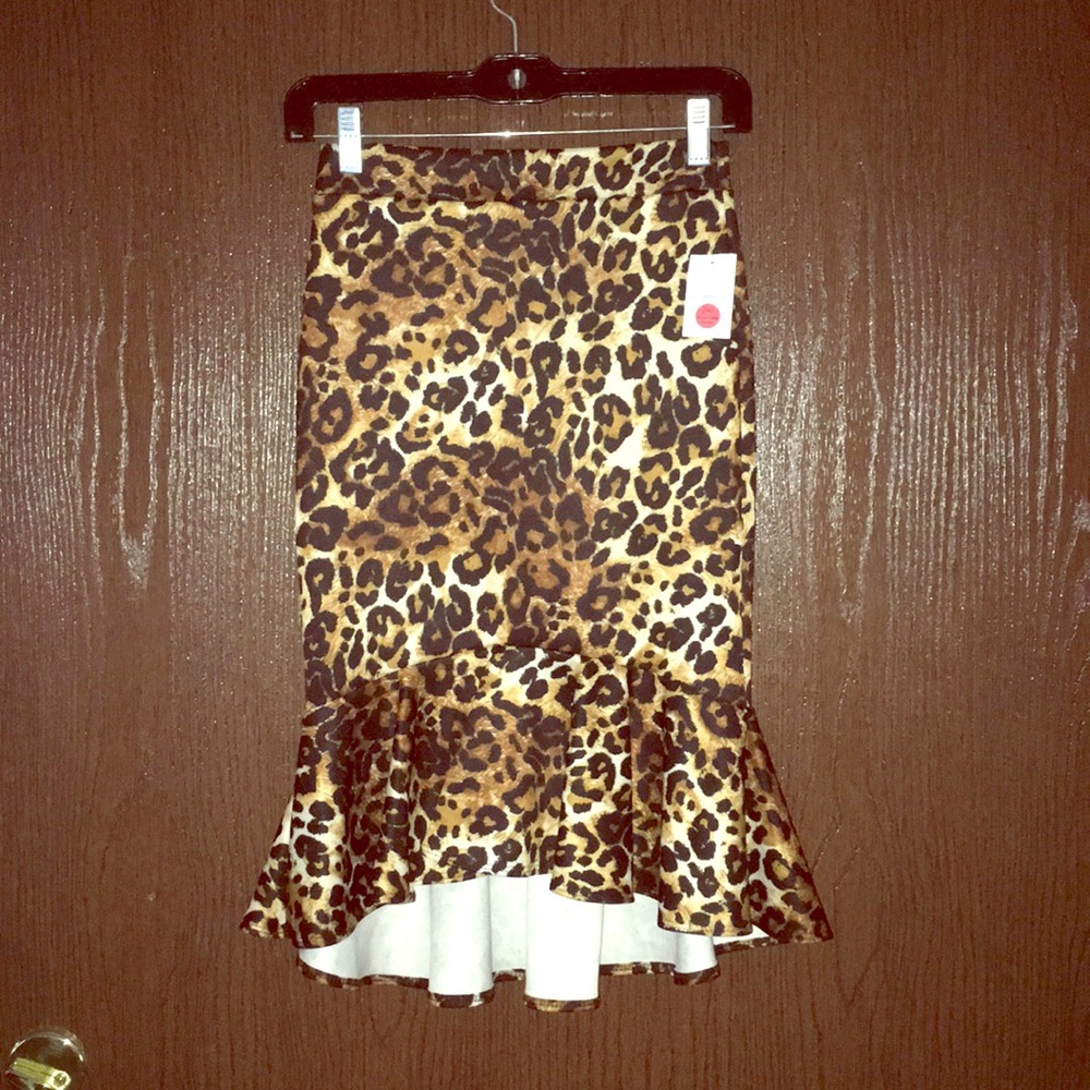 Leopard high low pencil MERMAID